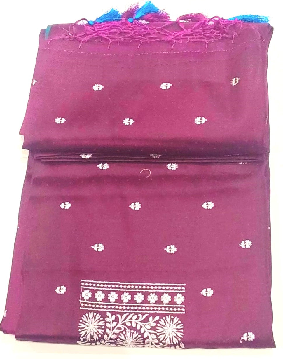 Pink Fancy Saree with Embroidery