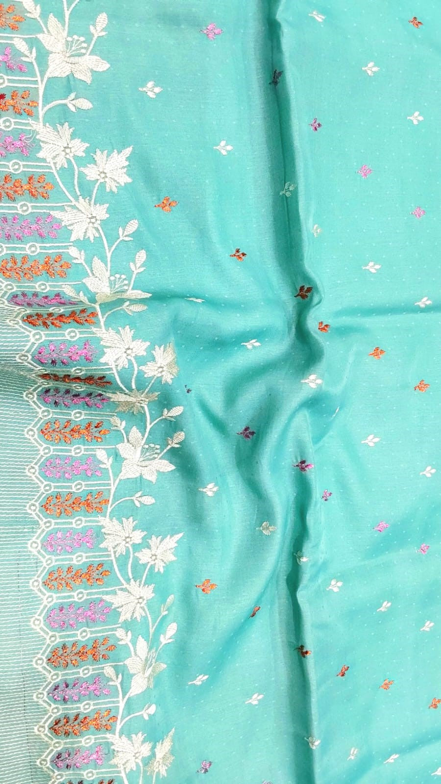 Rexona Green Fancy Saree with Embroidery