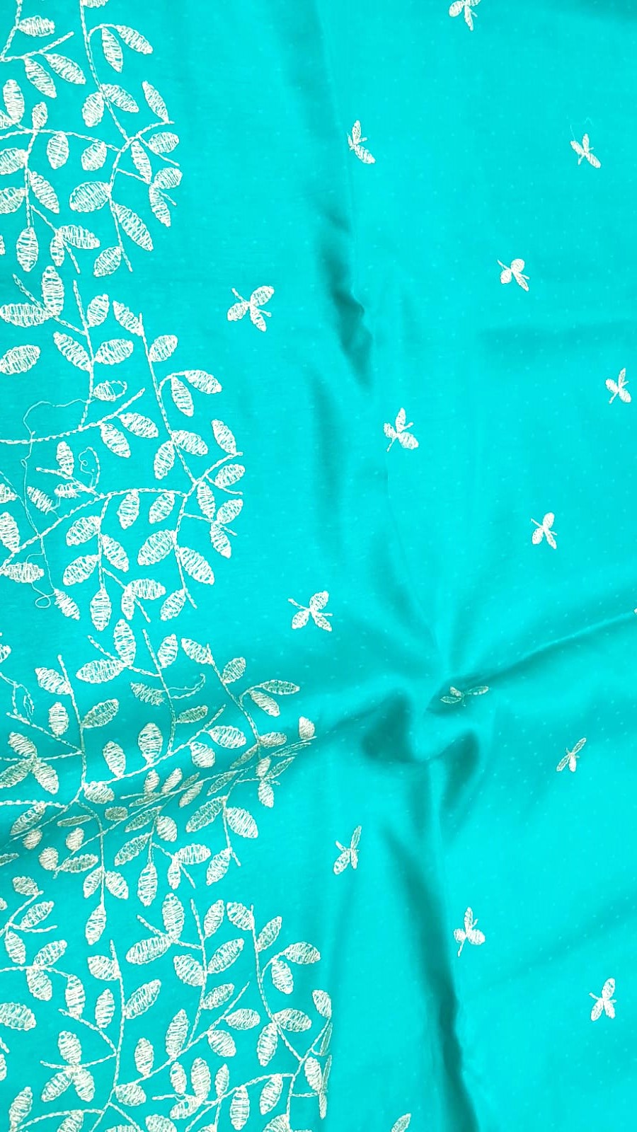 Sky Blue Fancy Saree with Embroidery