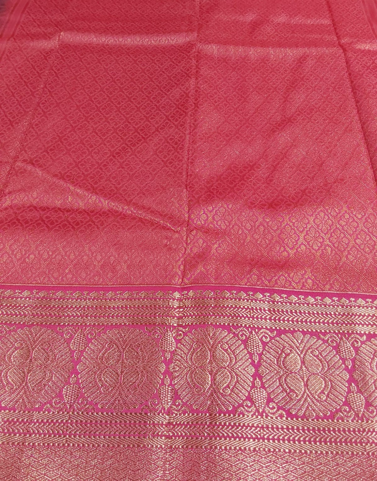 Peacock Blue Semi-Silk Party Wear Saree with Contrast Pink Border
