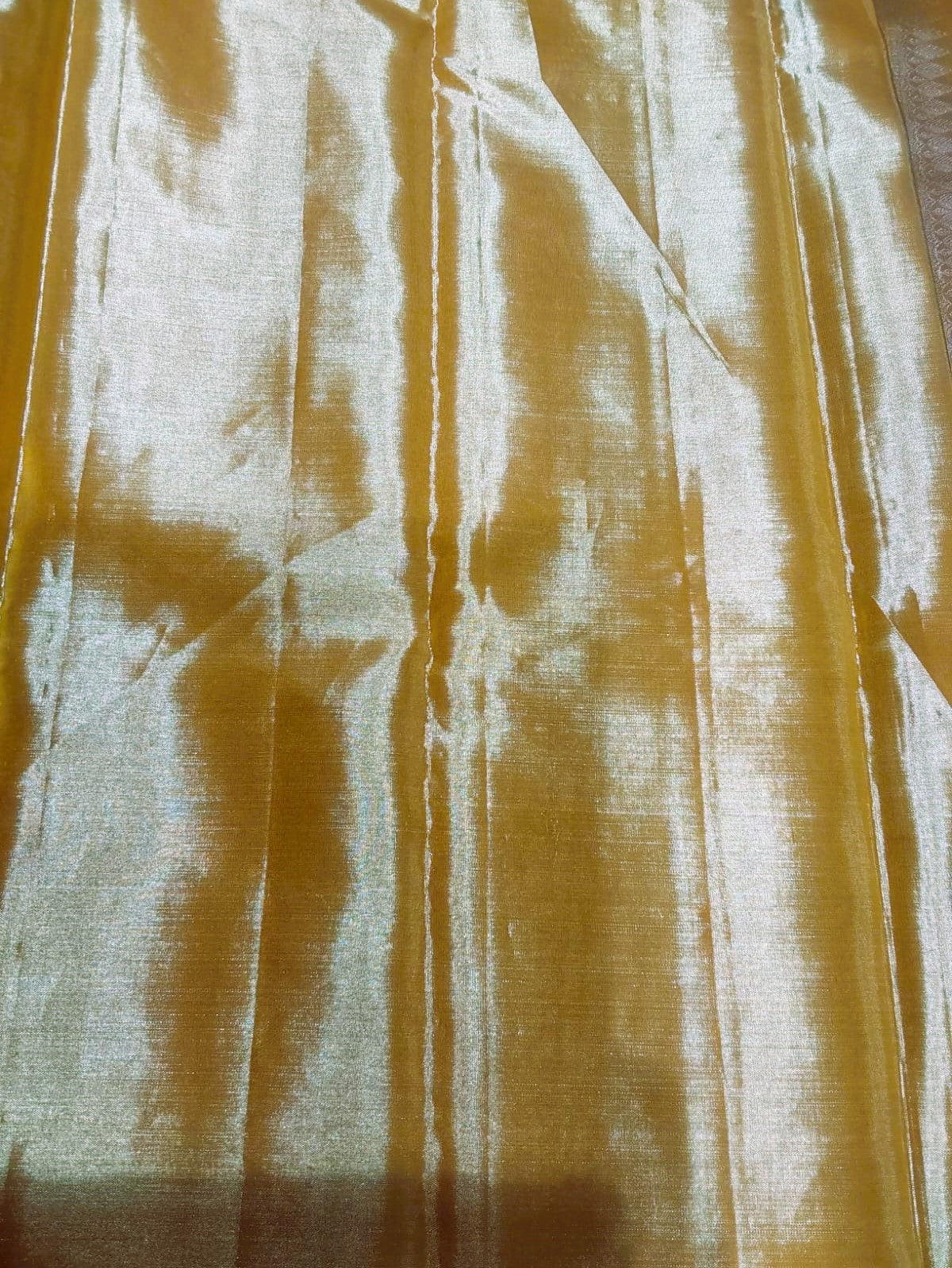 Gold Jacquard Wedding Saree with Sophisticated Zari Border