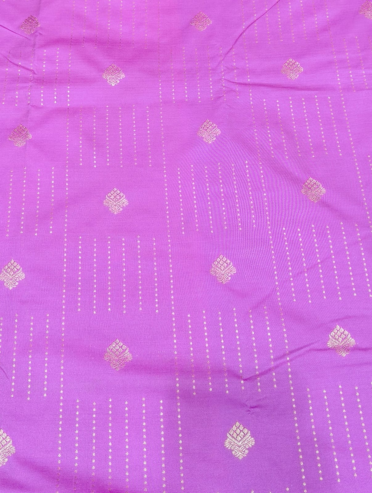 Soft Silk Saree – Purple with Sky Blue Contrast Border & Butta Design