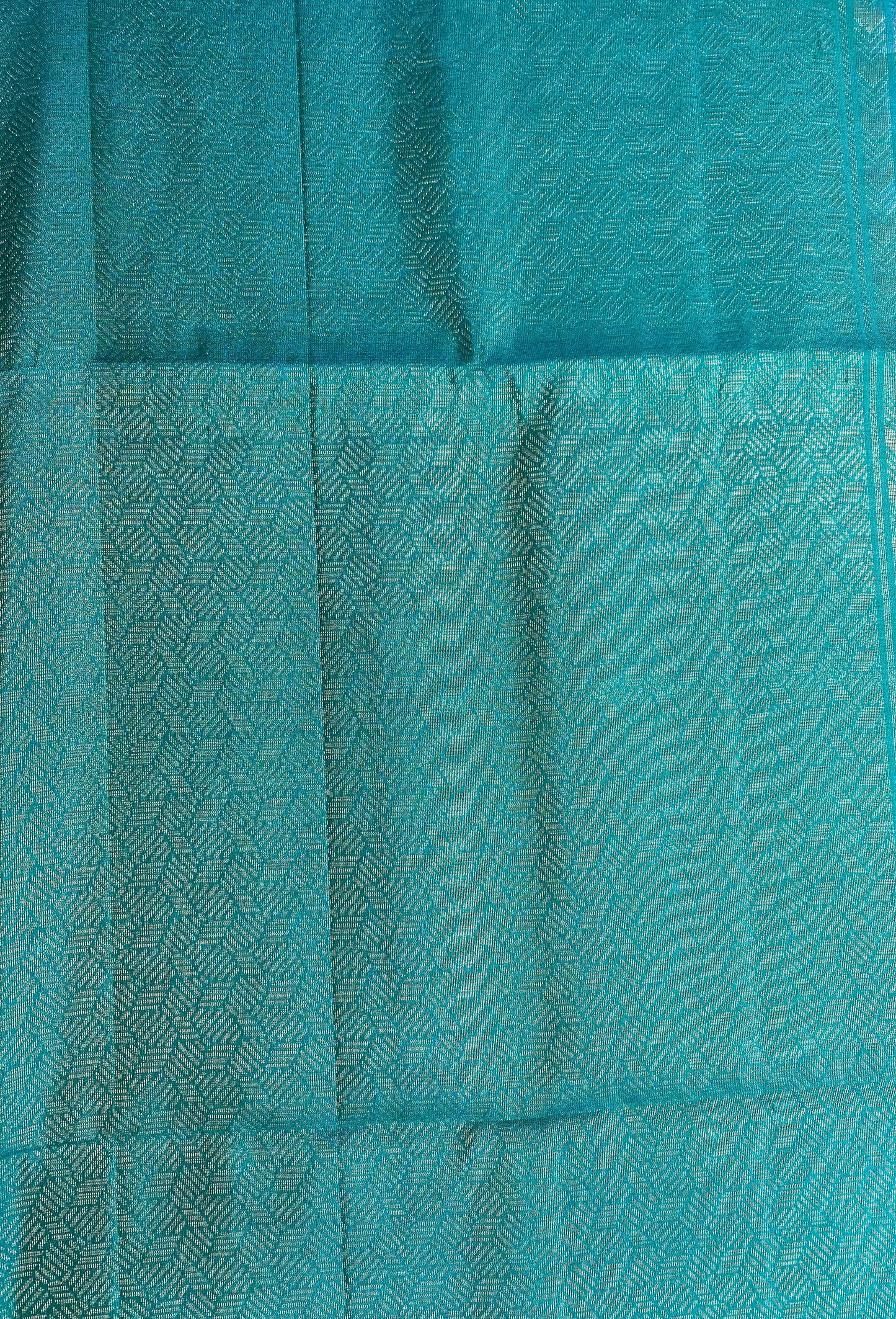 Soft Silk Saree – Peach with Rexona Green Contrast Border