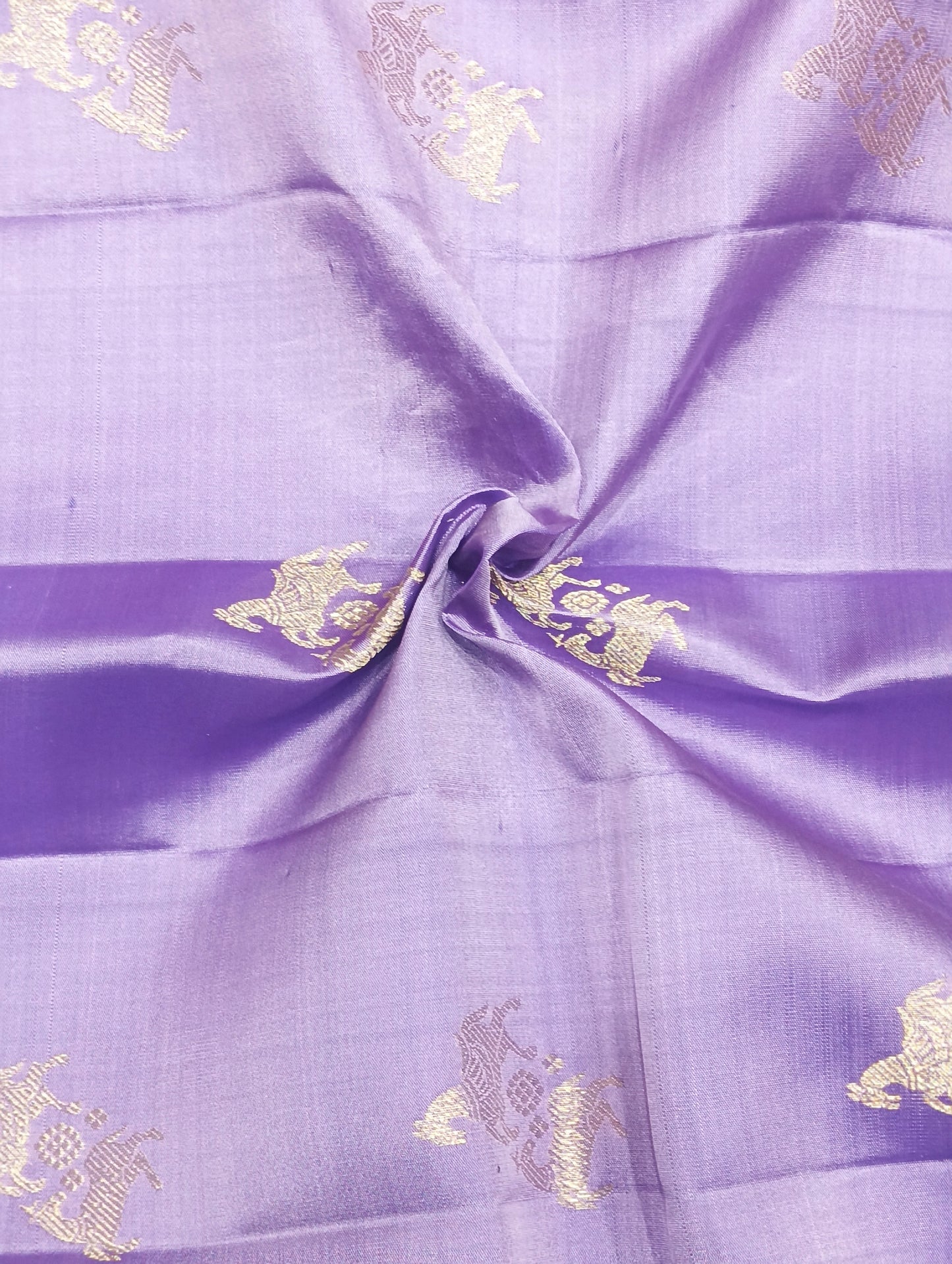 Purple Soft Silk Saree with Elegant Peacock Blue Contrast Border