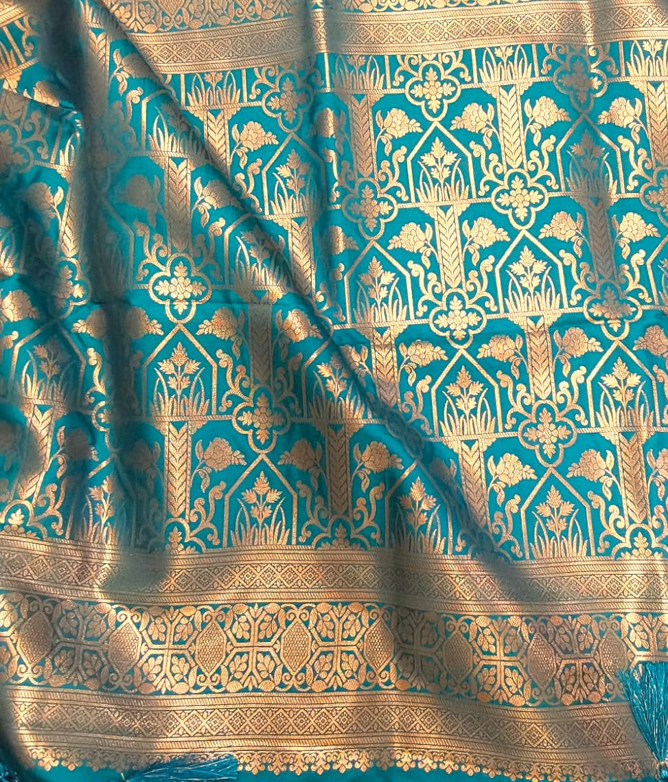 Purple color Soft Silk saree with Rexona Green color border