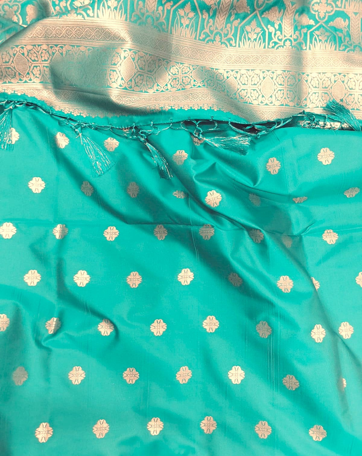 Purple color Soft Silk saree with Rexona Green color border