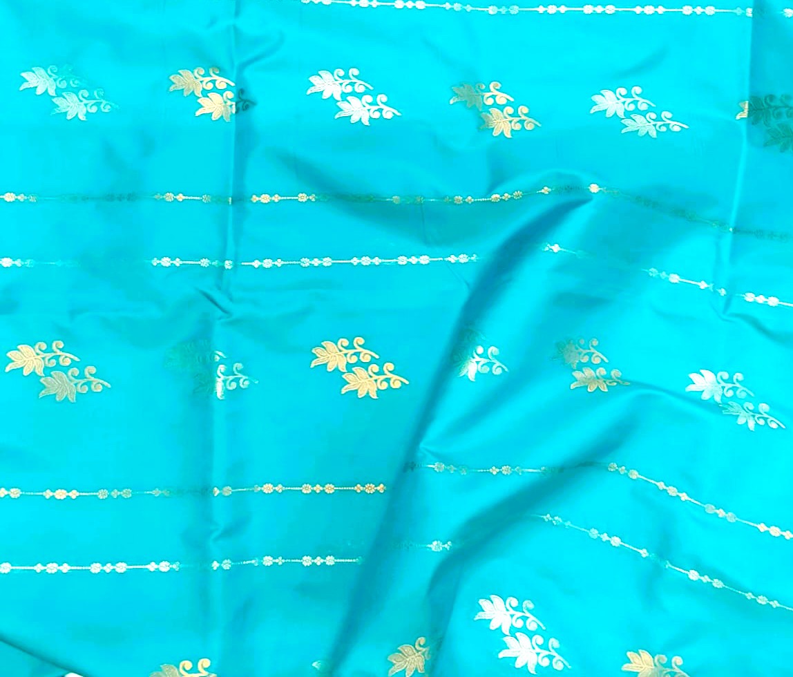 Kanchipuram Soft Silk Saree – Sky Blue with Dark Blue Border