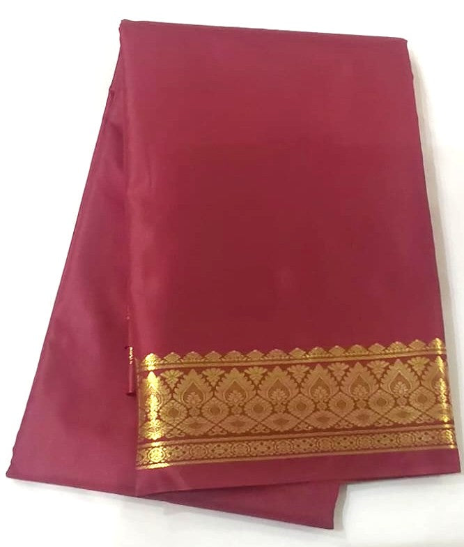Maroon color Soft Silk Saree with sky blue with pink shade double tone color Pallu