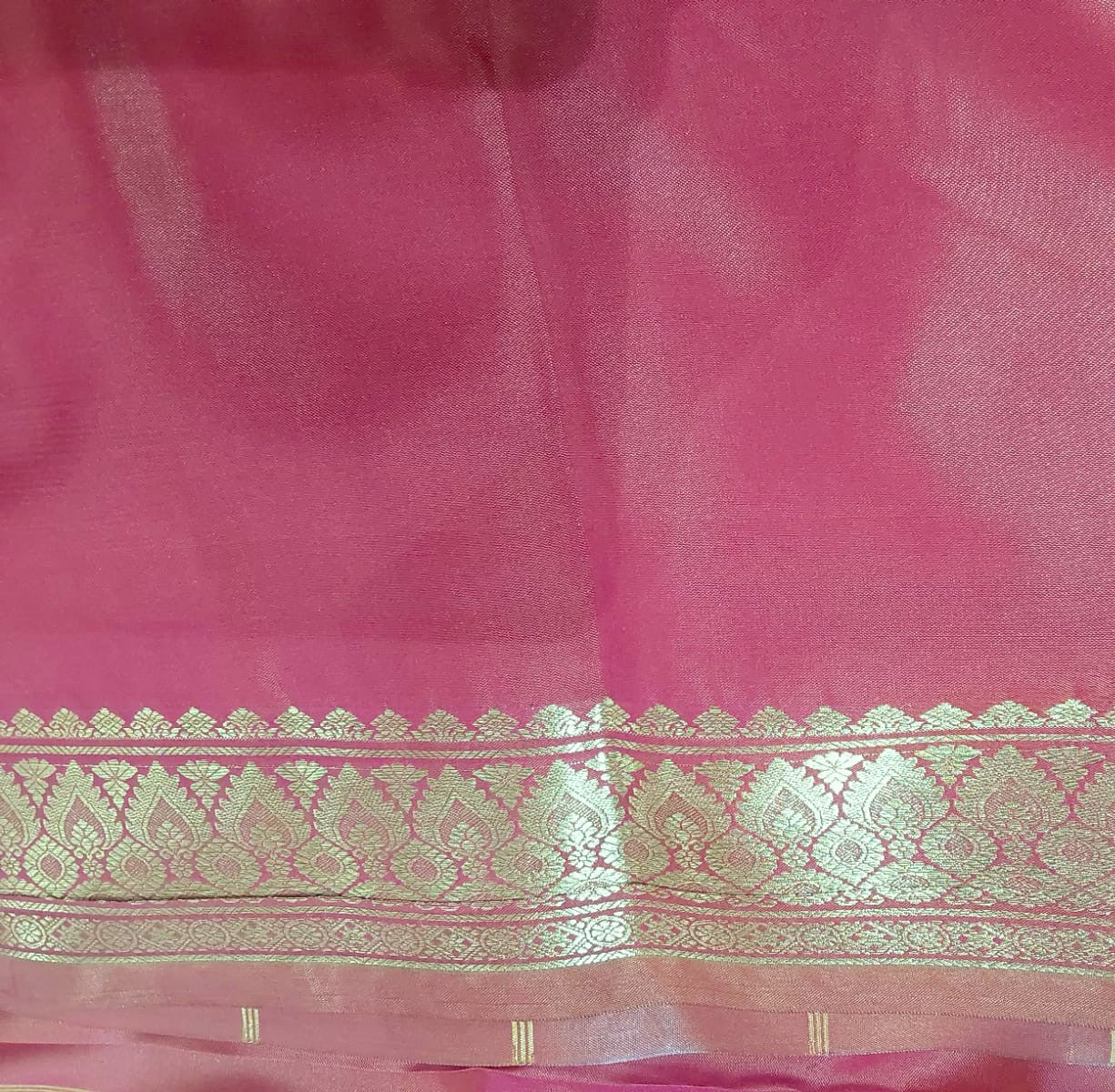 Mustard Yellow color Soft Silk Saree with maroon pink shade pallu