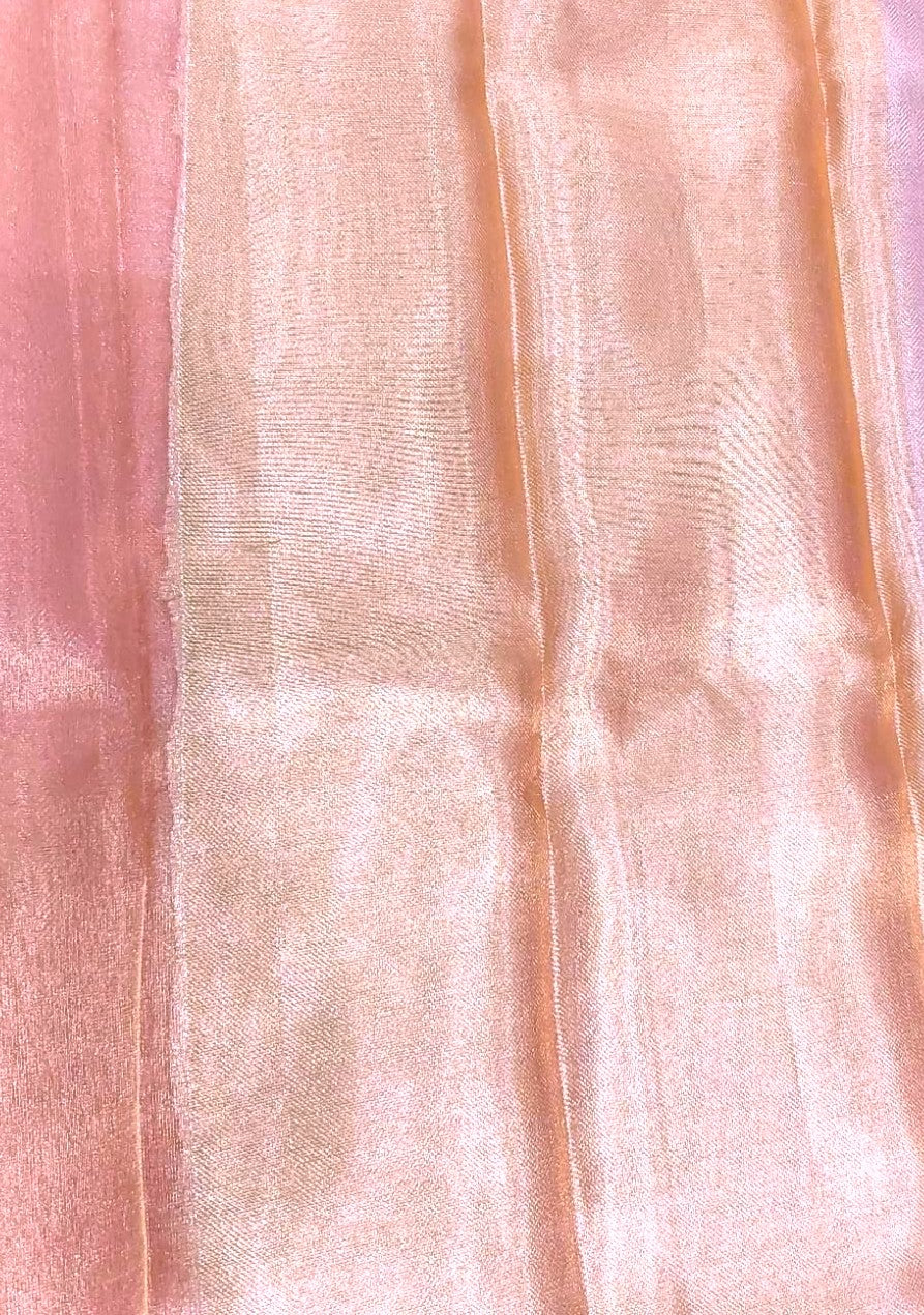Baby Pink with Gold shade Tissue Kanchipuram Silk saree