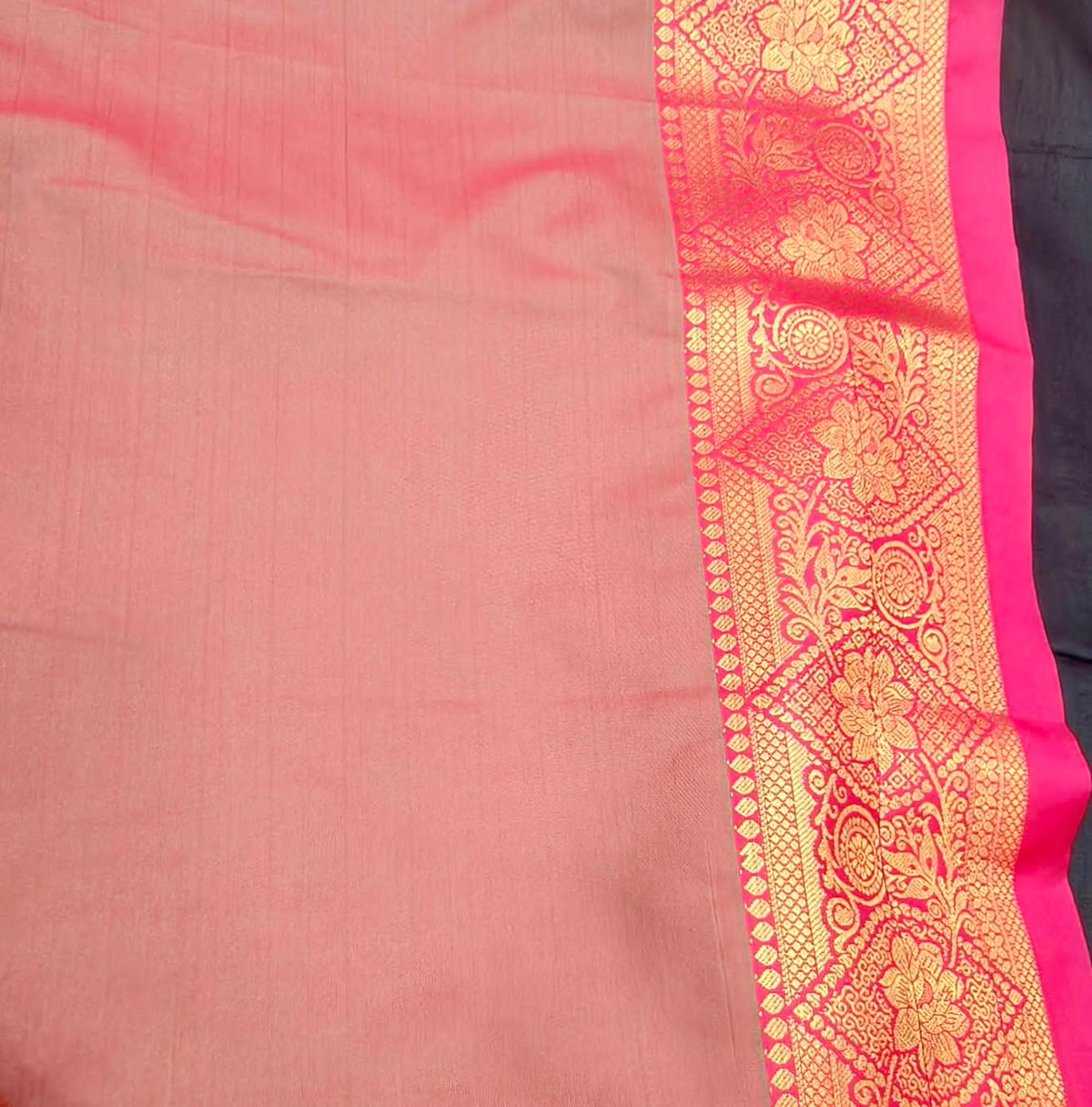 Sky Blue Kanchipuram Silk Saree with Contrast Zari Border