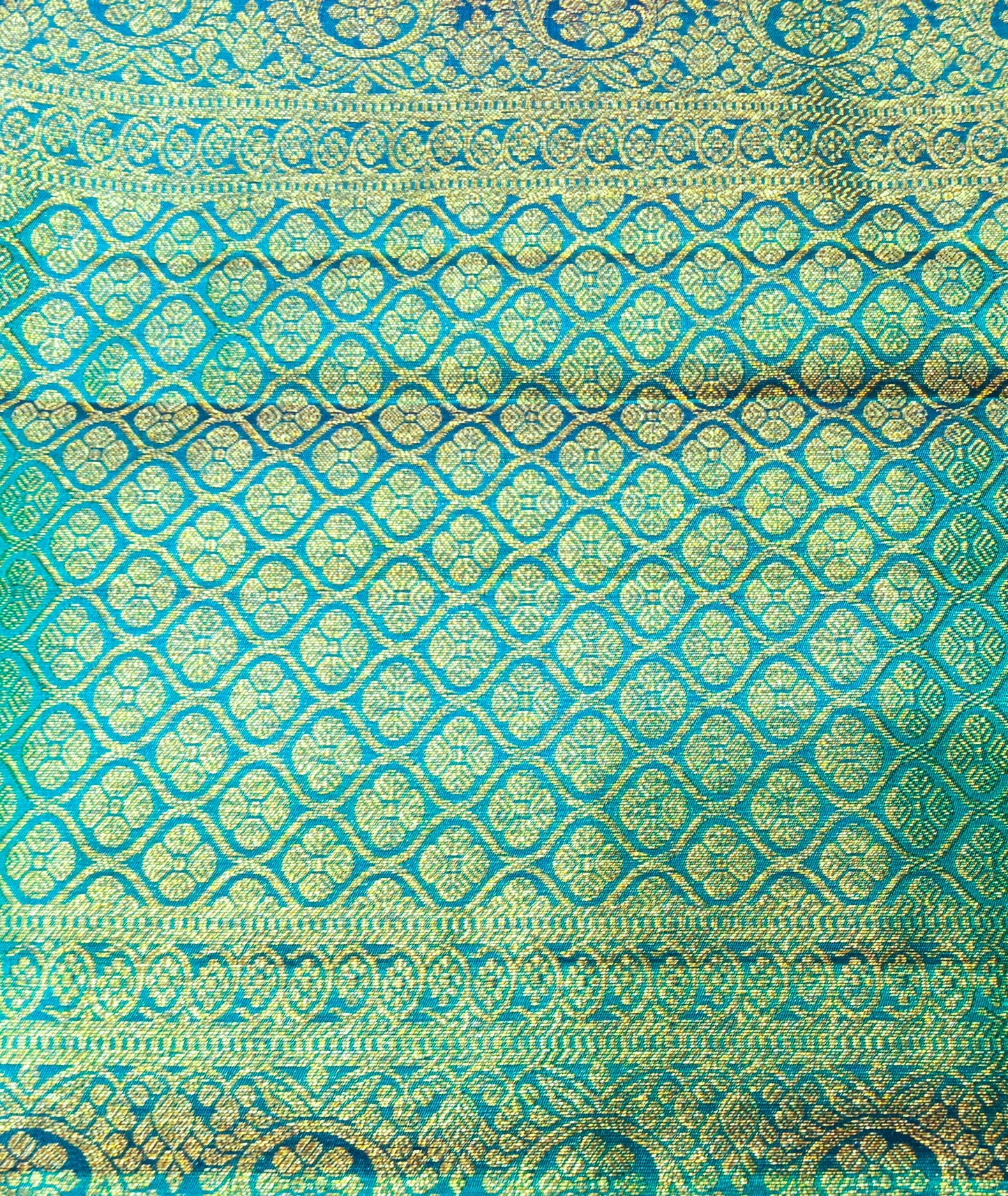 Dark Blue Soft Silk Saree with Turquoise Contrast Border