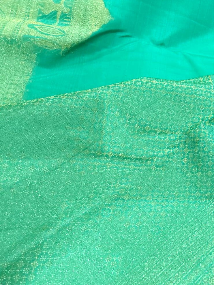 Budget Kanchipuram Silk Saree(Rexona Green)