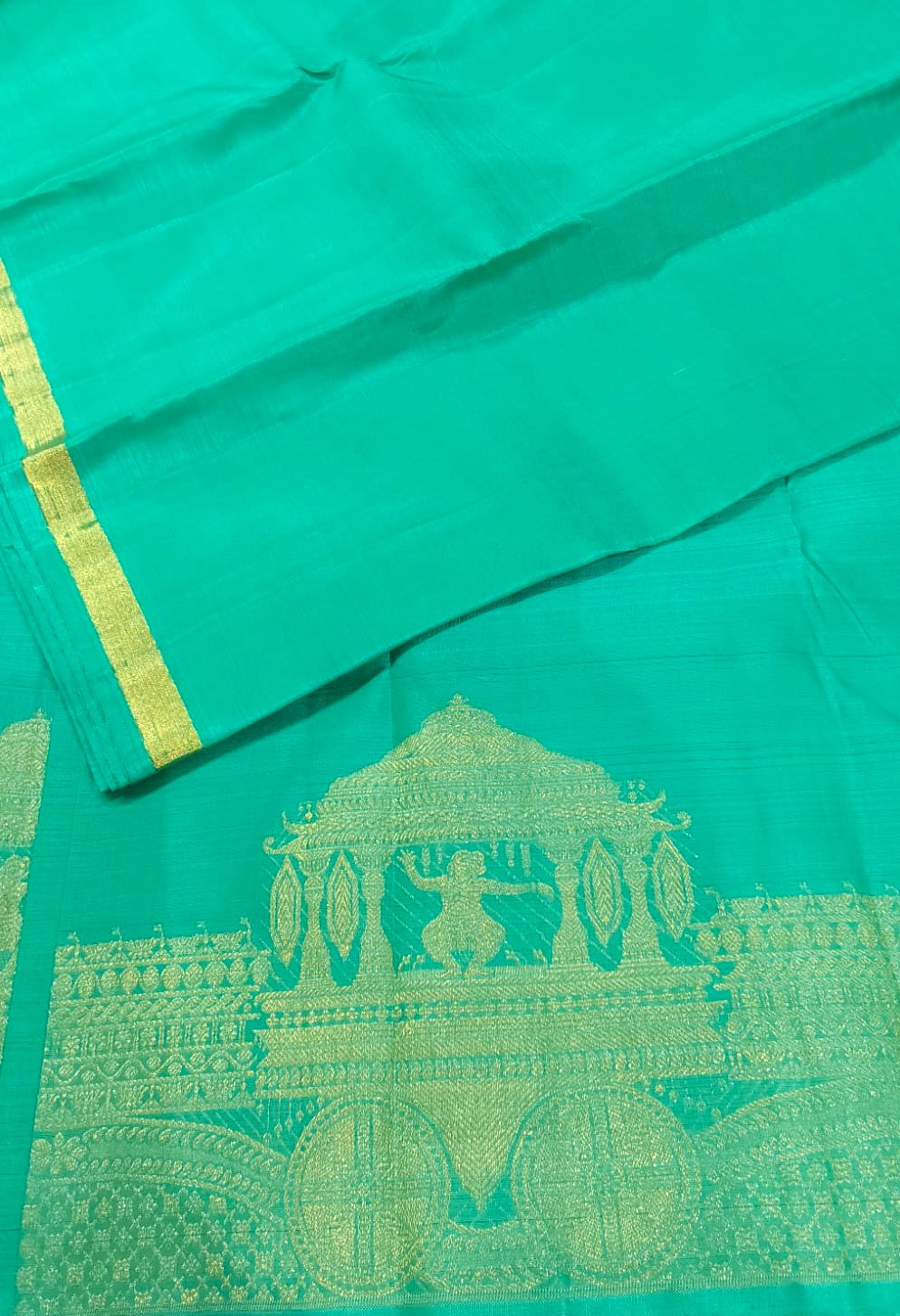 Budget Kanchipuram Silk Saree(Rexona Green)