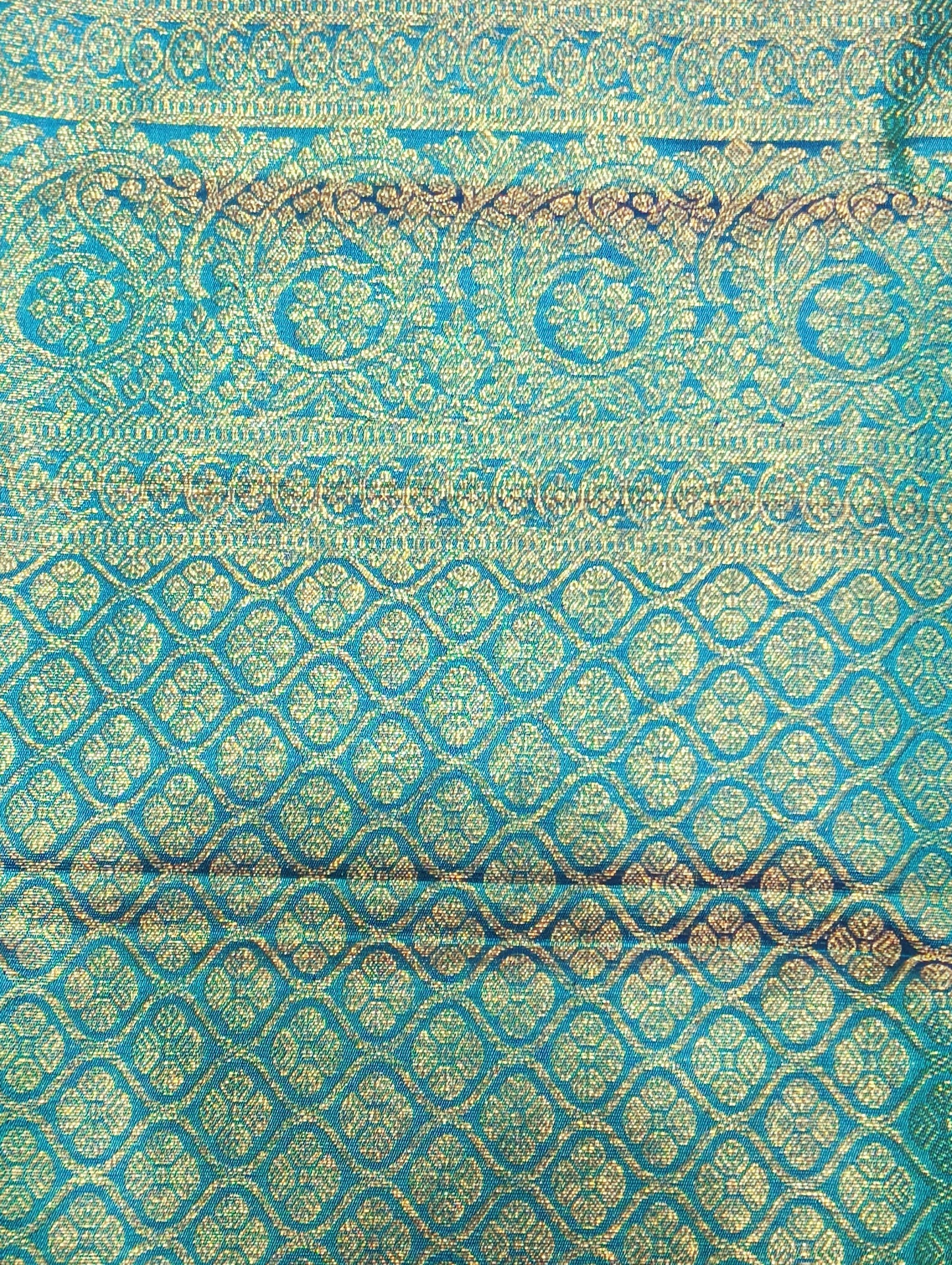 Purple Soft Silk Saree with Elegant Peacock Blue Contrast Border