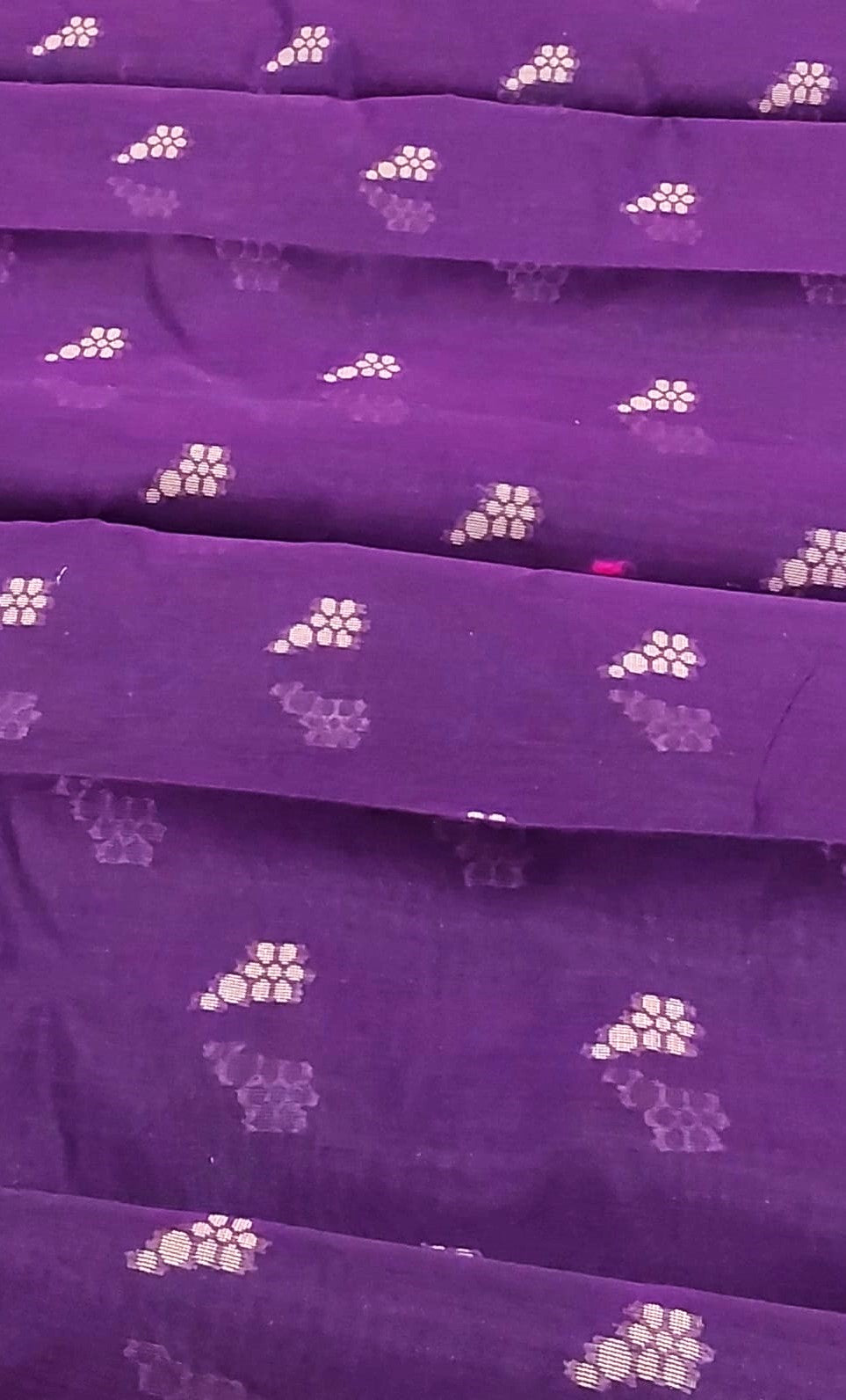 Kanchipuram Silk Cotton Sarees in Violet with yellow color border