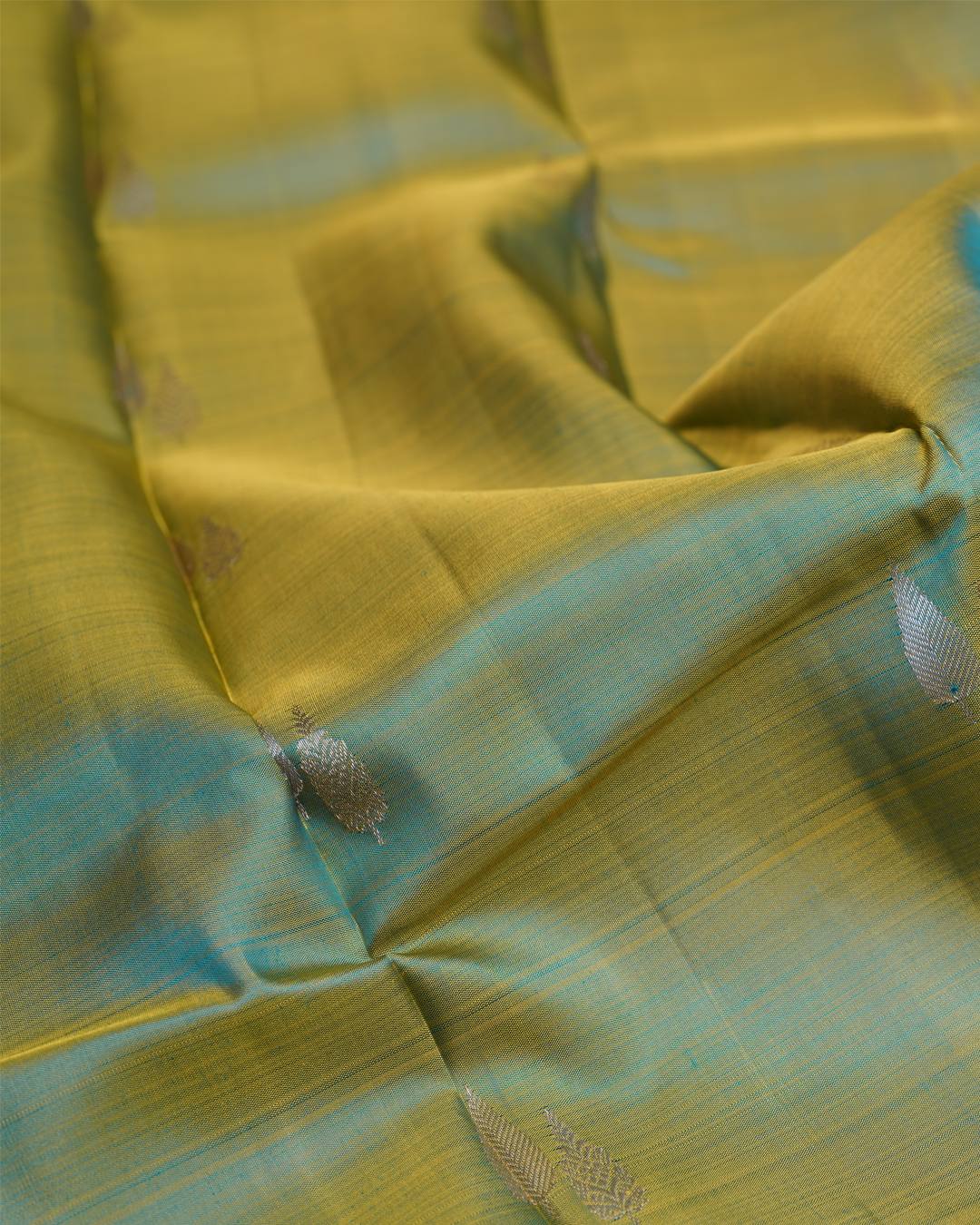 Leaf Green Soft Silk Saree with Dark Green Border