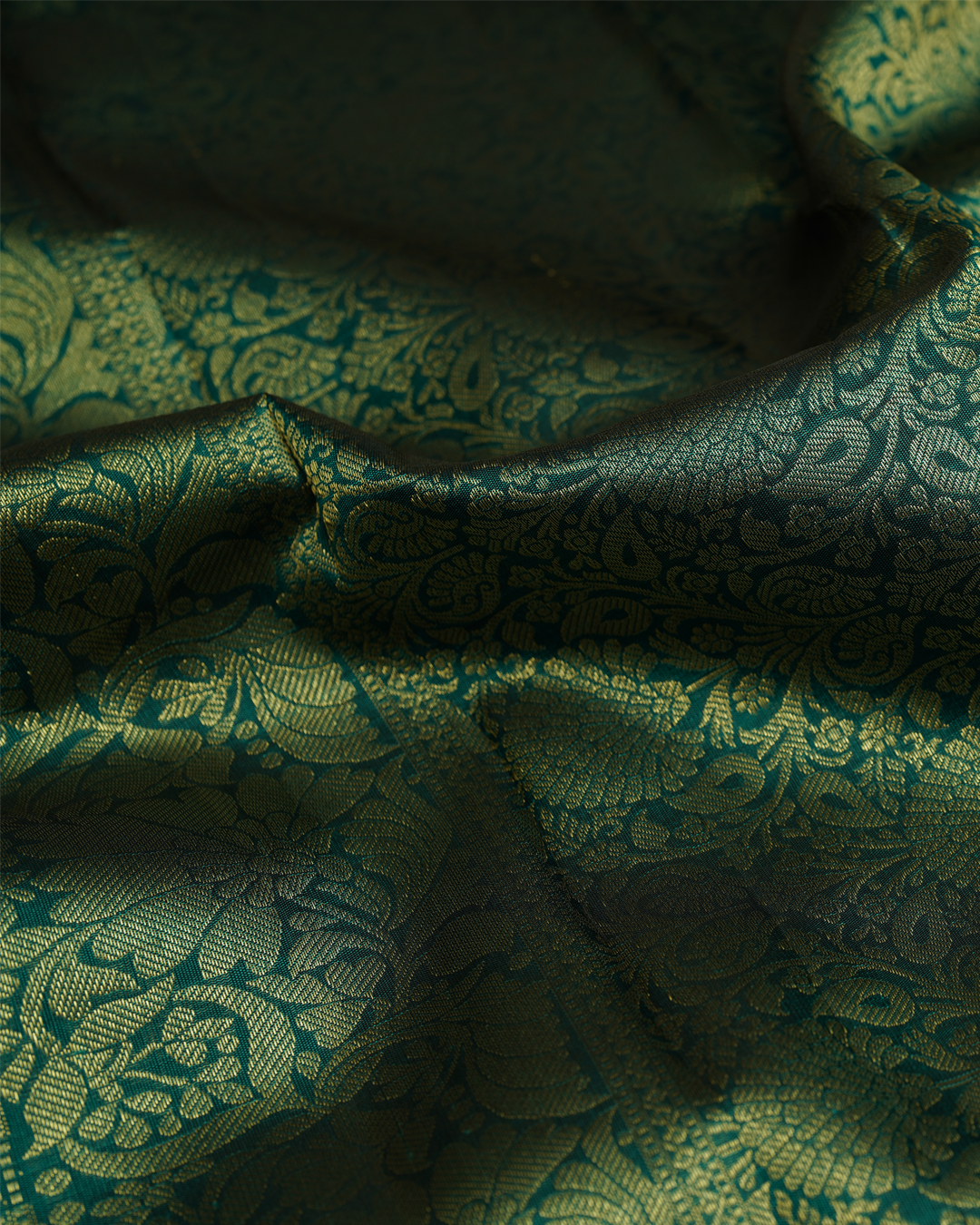 Leaf Green Soft Silk Saree with Dark Green Border