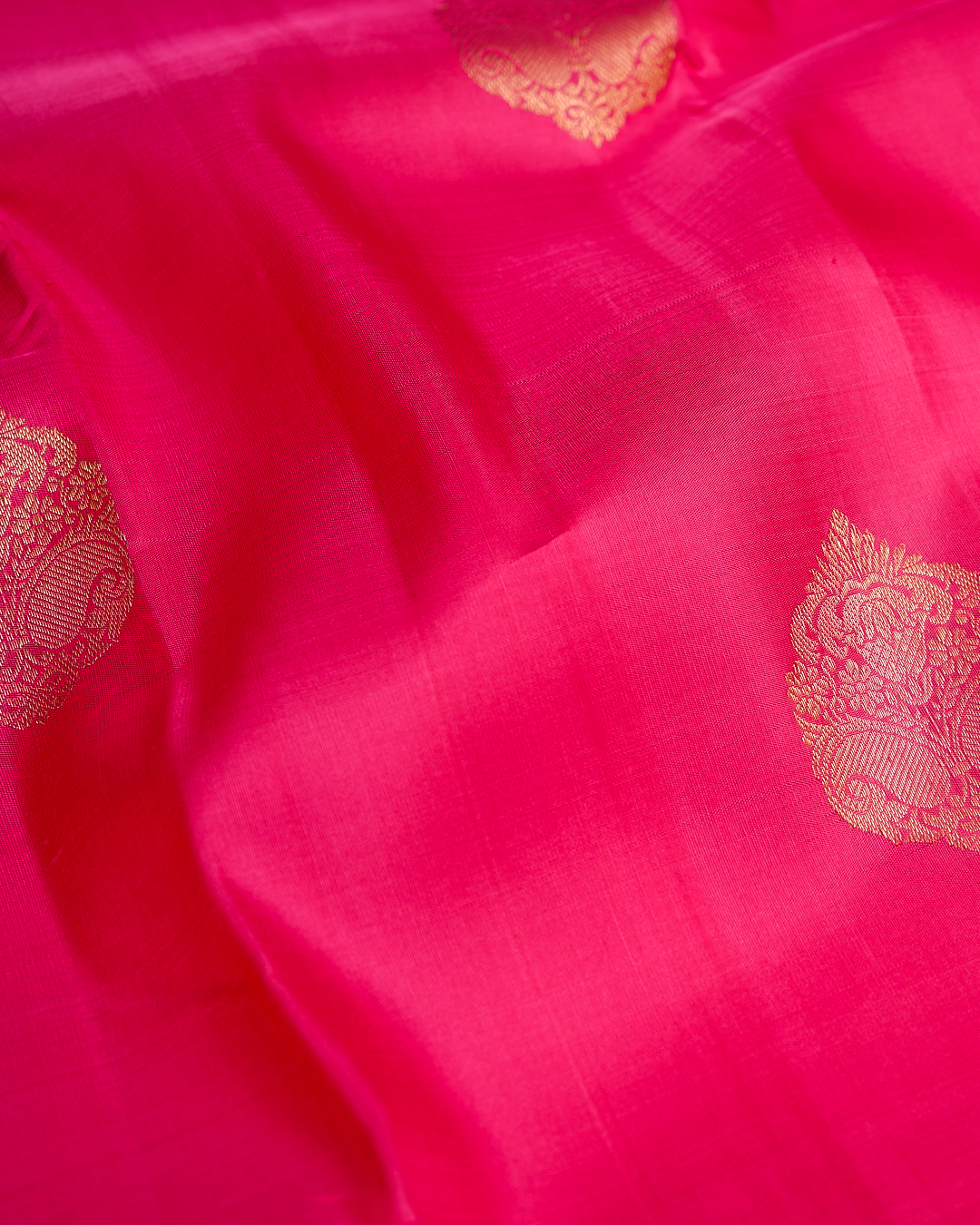 Rani Pink Soft Silk Saree with Self-Color Border