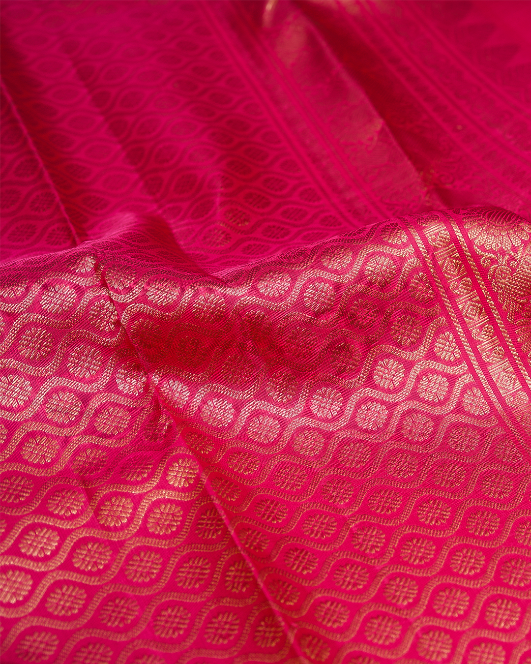 Rani Pink Soft Silk Saree with Self-Color Border