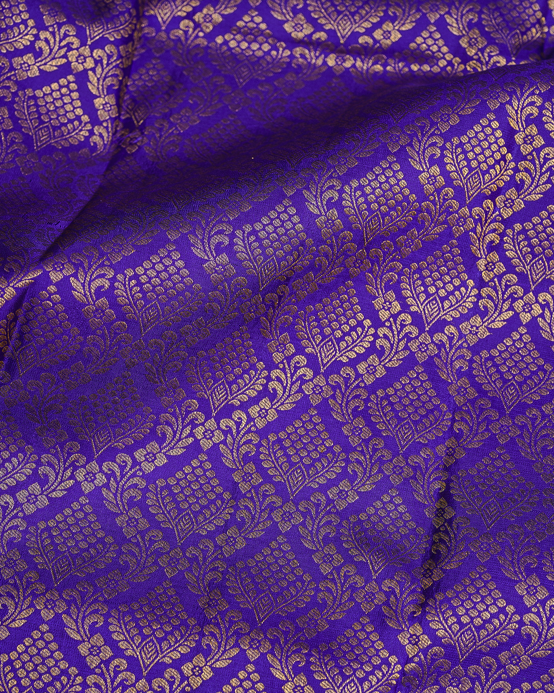 Royal Blue Kanchipuram Silk Saree with Magenta Border