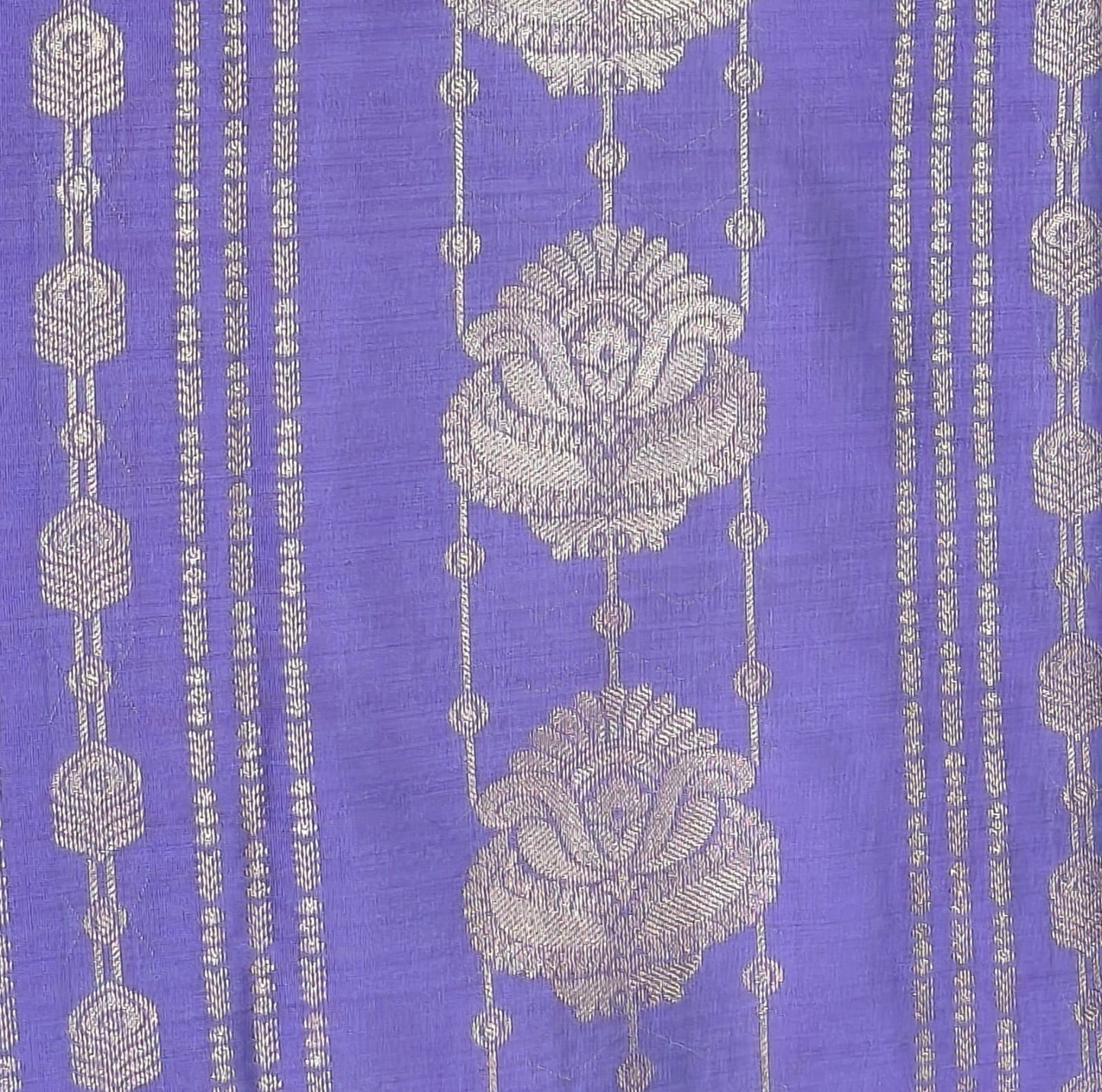 semi silk saree - violet with green